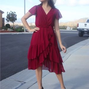 Amazon chiffon midi dress for women